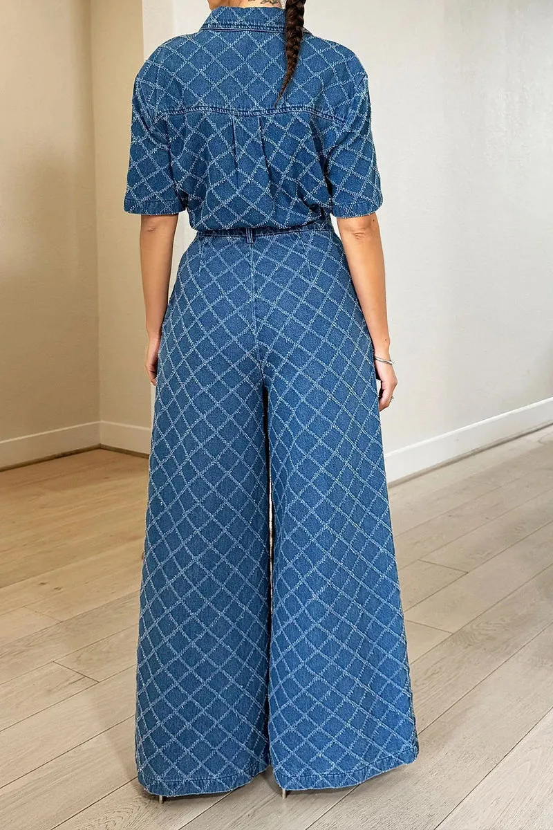 UR3080 Denim Shirt and Pants Set
