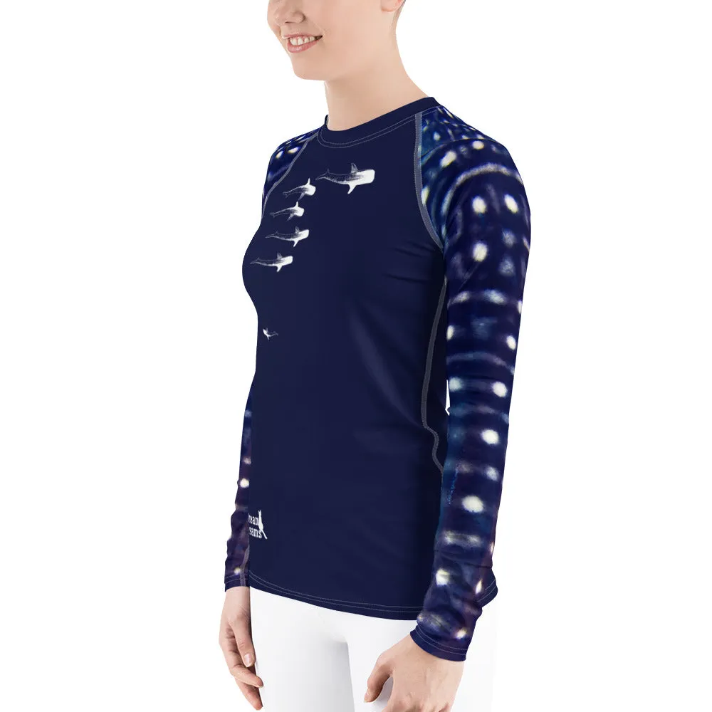 Whale Sharking Women's Rash Guard