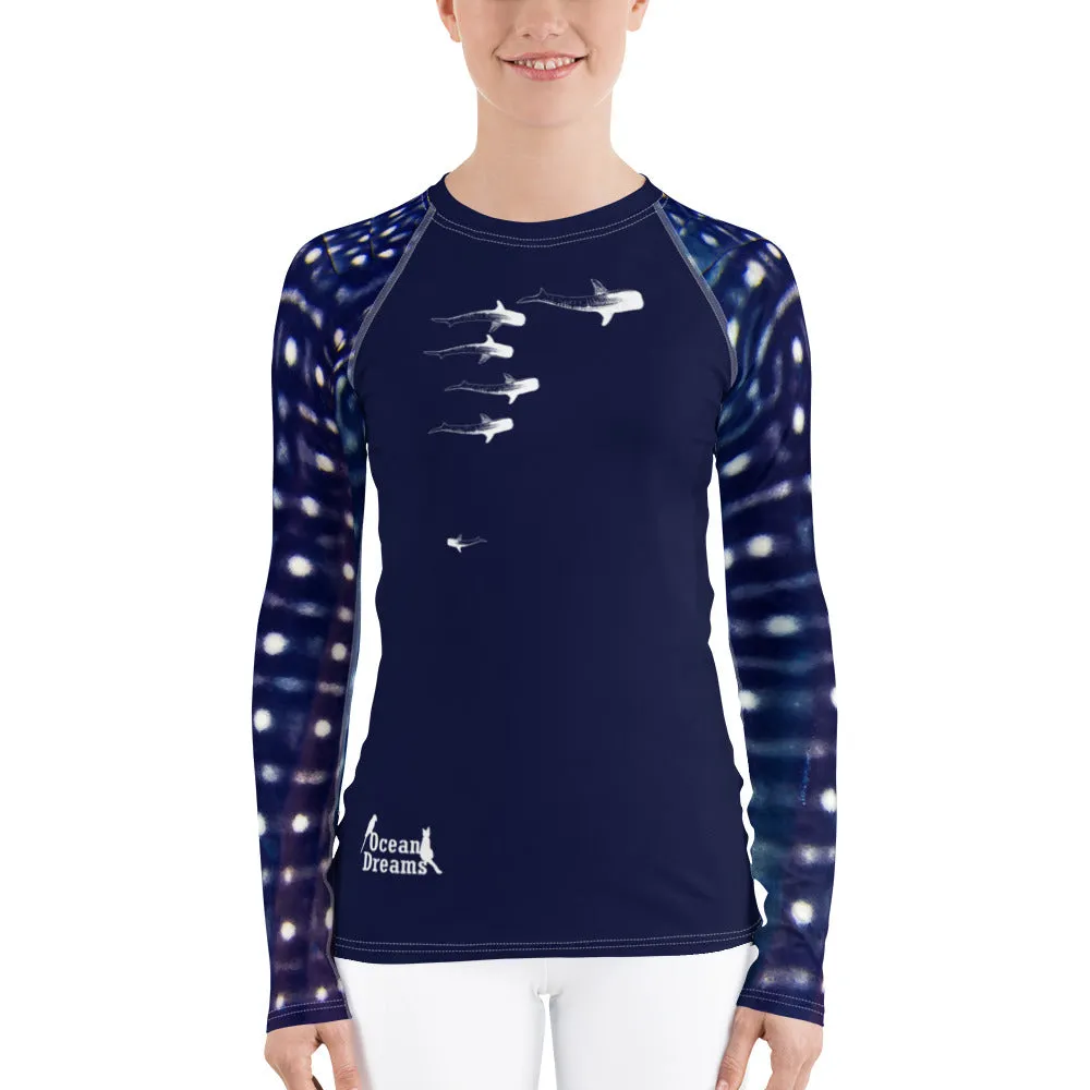 Whale Sharking Women's Rash Guard