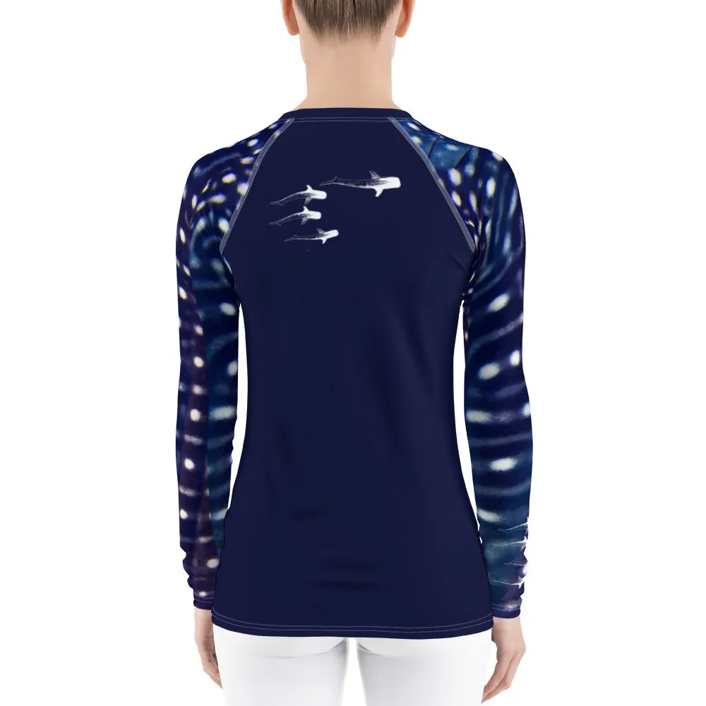 Whale Sharking Women's Rash Guard