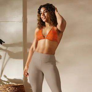 Women's ADAPT - String Bikini Top - High Viz Orange | Shark Grey