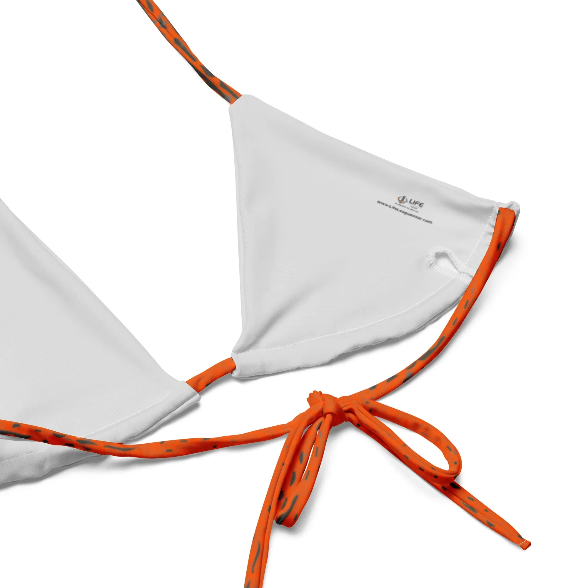 Women's ADAPT - String Bikini Top - High Viz Orange | Shark Grey