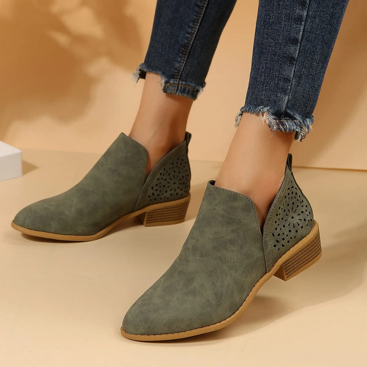 Women's Ankle V Cut Short Boots