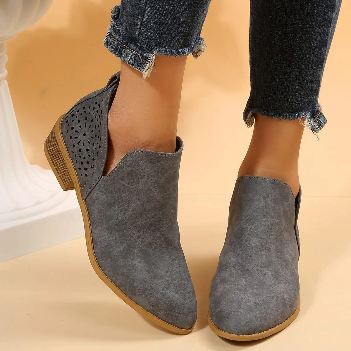 Women's Ankle V Cut Short Boots