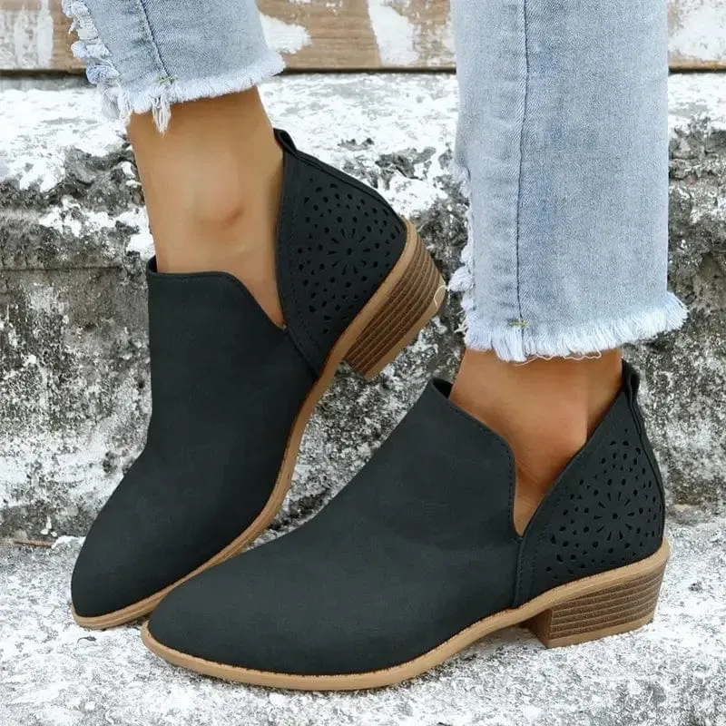 Women's Ankle V Cut Short Boots