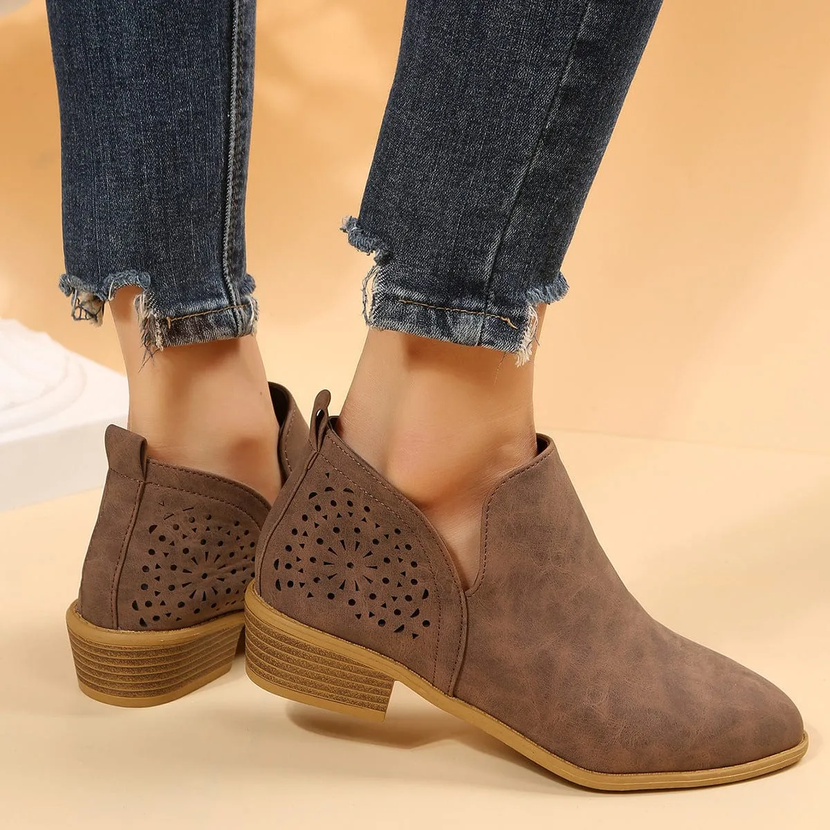 Women's Ankle V Cut Short Boots