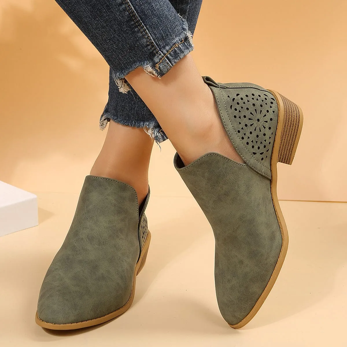 Women's Ankle V Cut Short Boots