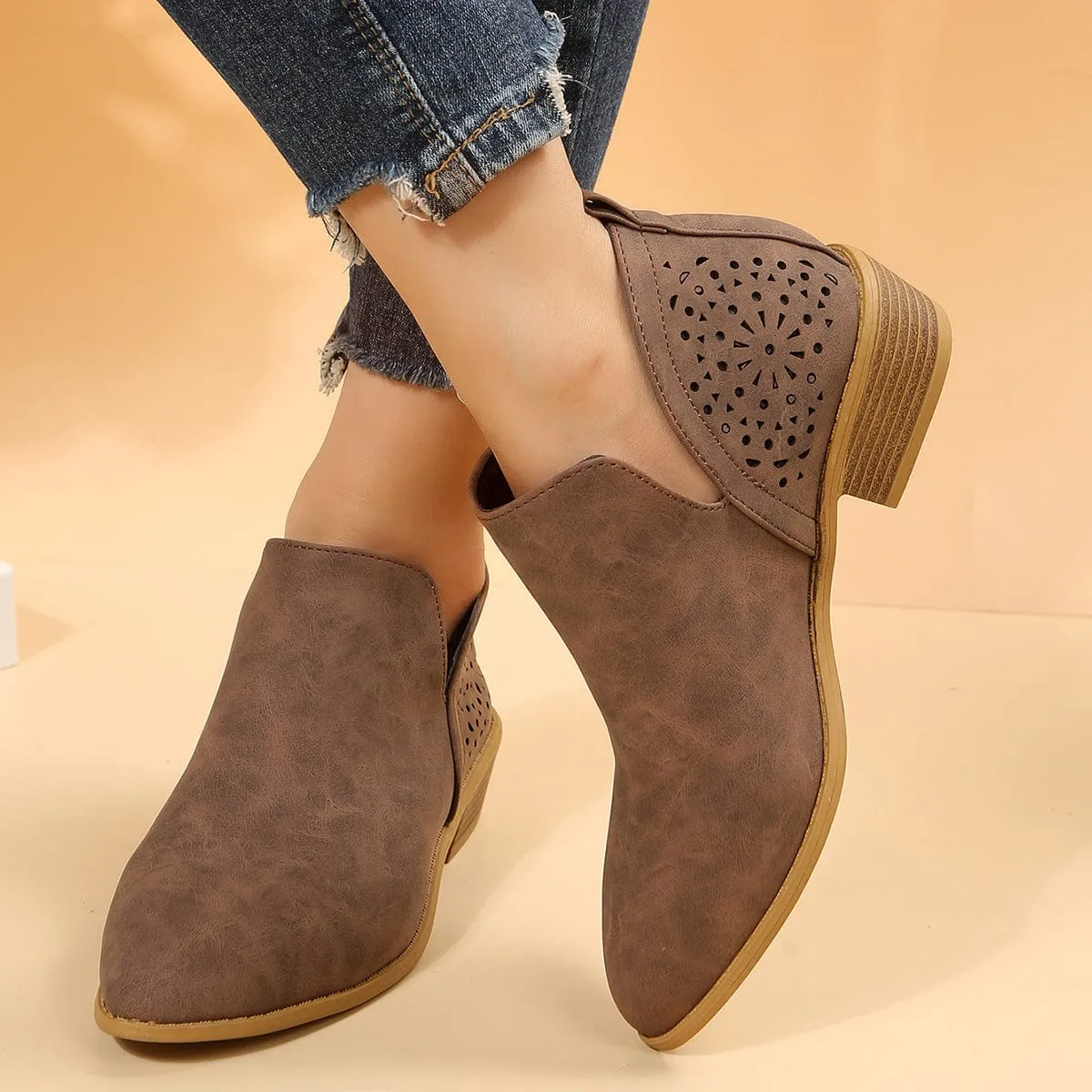 Women's Ankle V Cut Short Boots