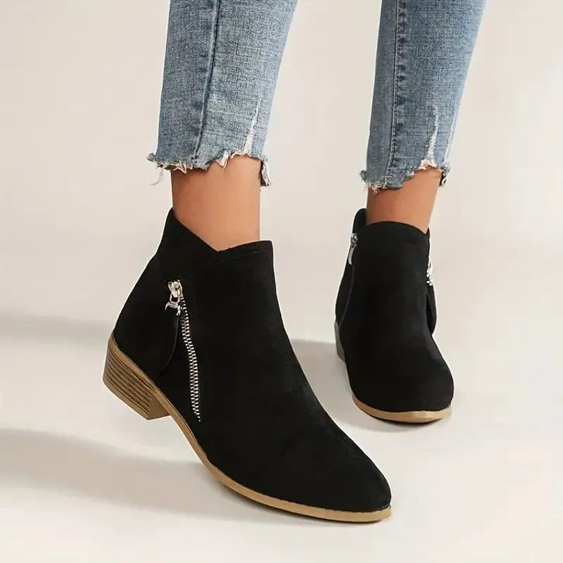 Women's Chunky Heel Ankle Boots