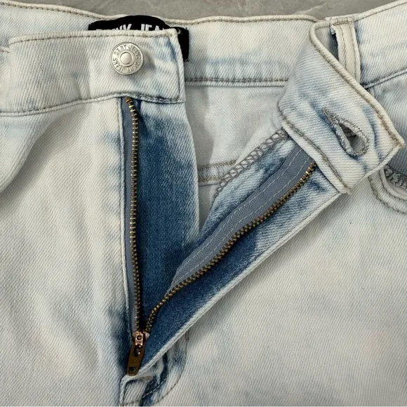 Women's DKNY Jeans High-Rise Wide-Leg Cargo Jeans Light Wash Cotton Size 32
