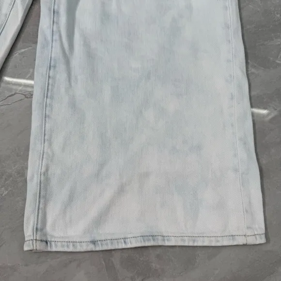 Women's DKNY Jeans High-Rise Wide-Leg Cargo Jeans Light Wash Cotton Size 32