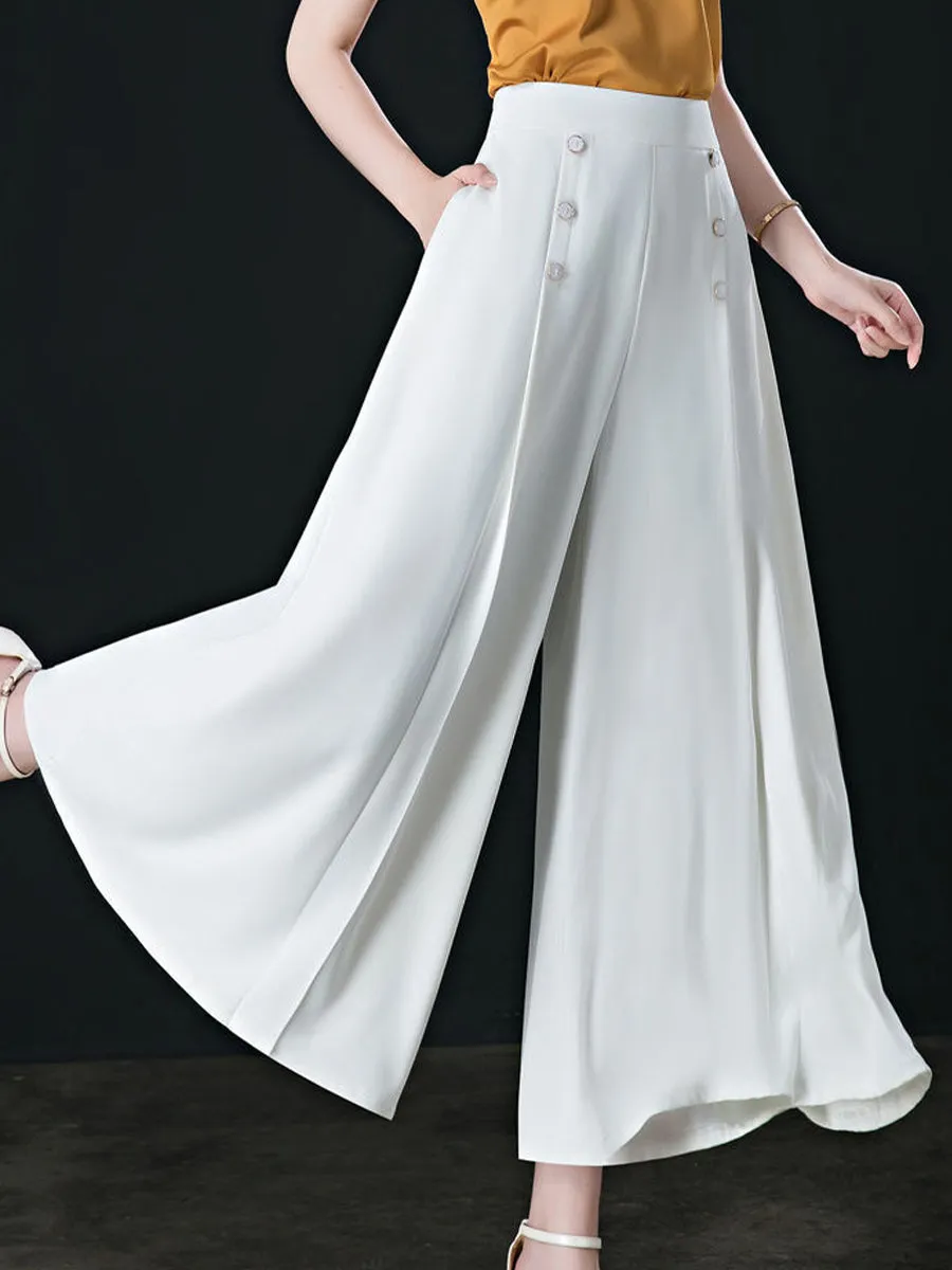 Women's Draped Relaxed Wide-leg Pants
