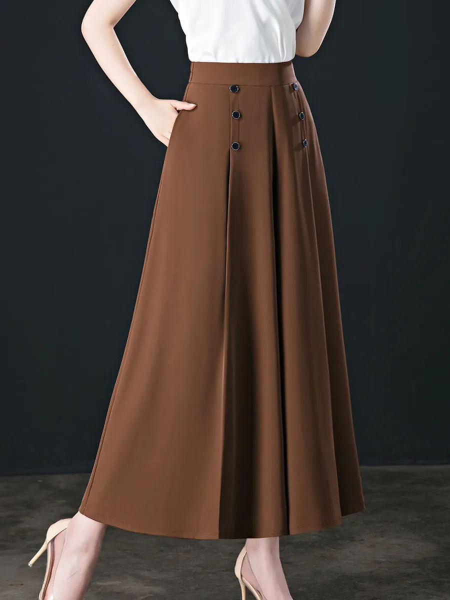 Women's Draped Relaxed Wide-leg Pants