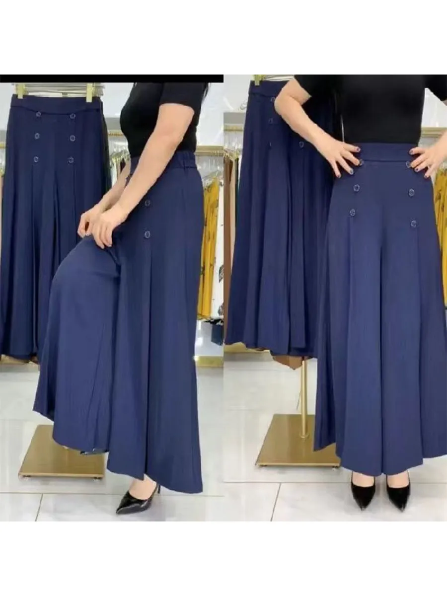 Women's Draped Relaxed Wide-leg Pants