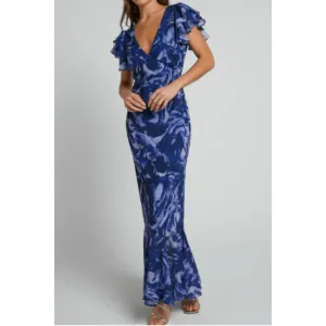 Women's Elegant Summer Ruffle Sleeve Dress | Maxi