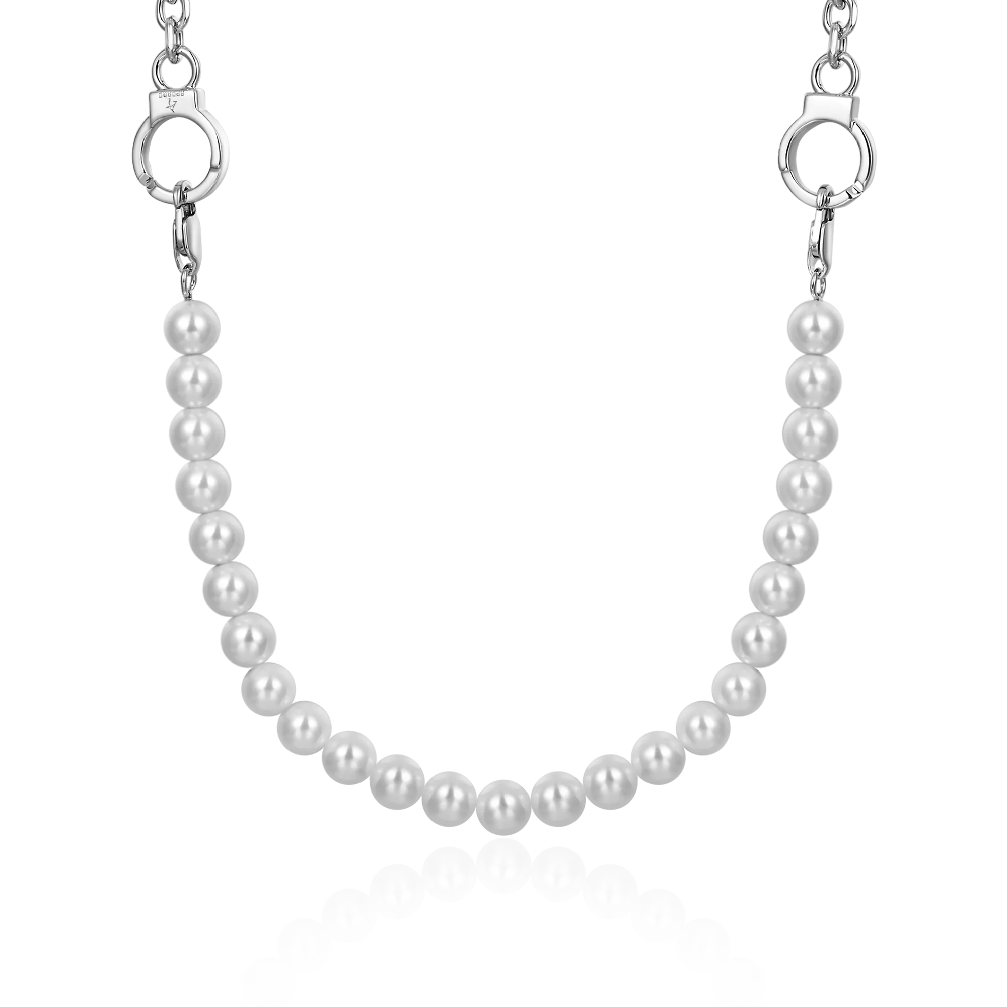 Women's ESSENTIALS Handcuffs Pearl Panel Detachable Necklace