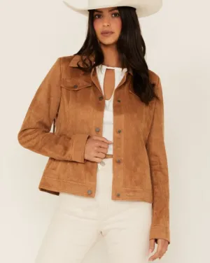 Women's Fringe Suede Trucker Jacket