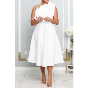 Women's One Shoulder Wedding Guest Dress | Midi