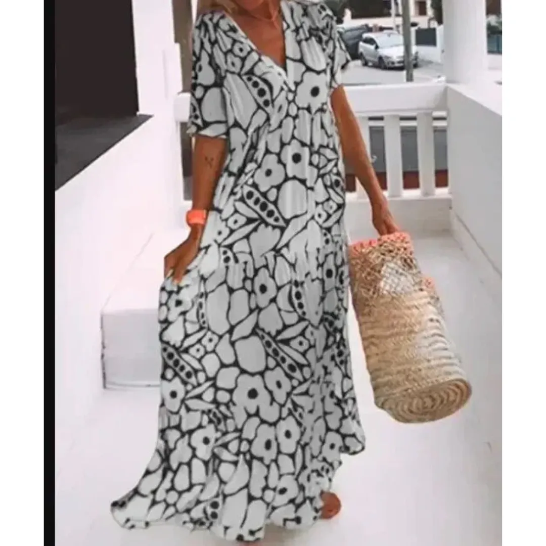 Women's Oversized Floral Beach Dress | Maxi