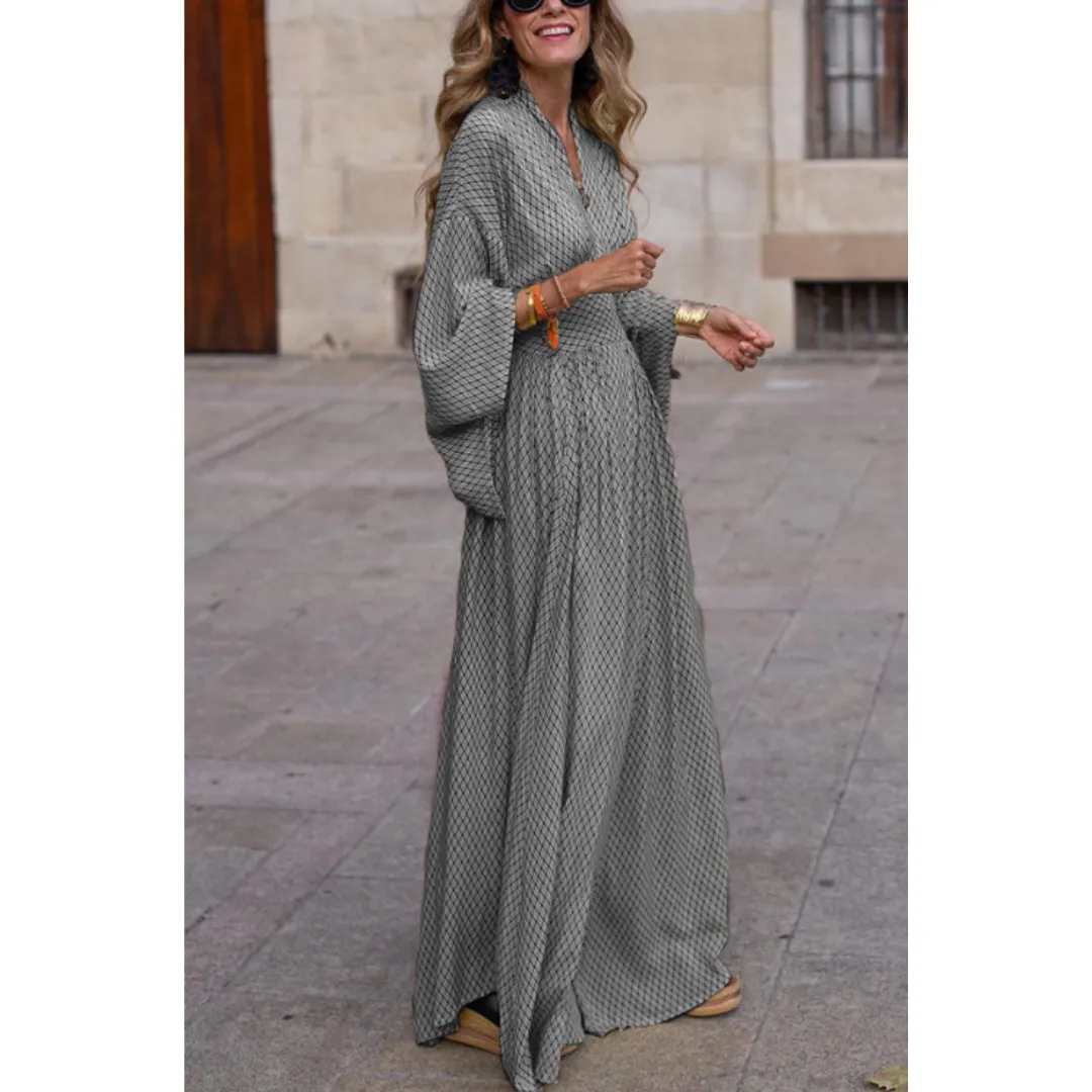 Women's Puff Sleeve Summer Flare Dress | Maxi