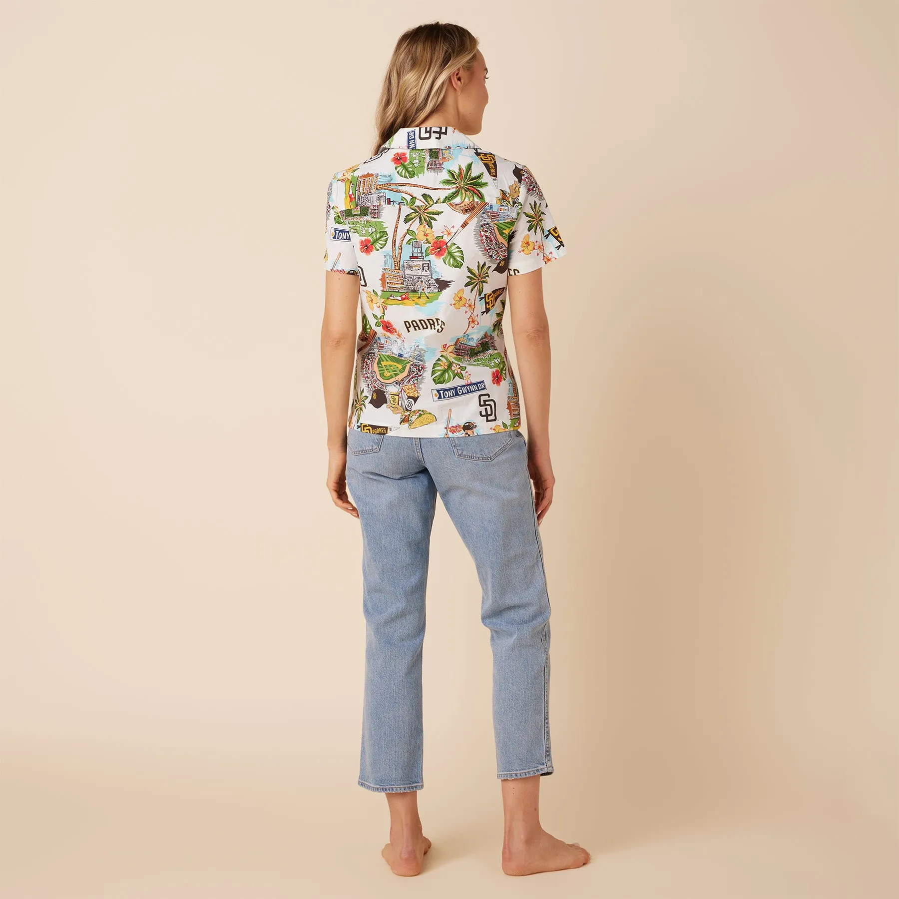 WOMEN'S SAN DIEGO PADRES SCENIC CAMP SHIRT