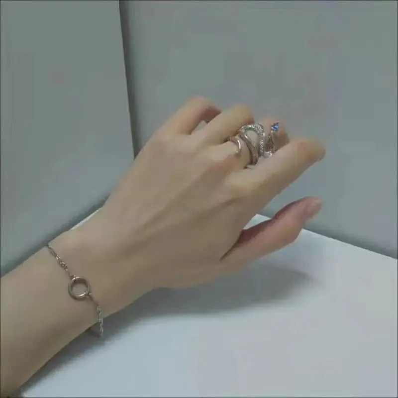 Women's Snake Ring with Platinum Finish - Stylish Alloy Jewelry