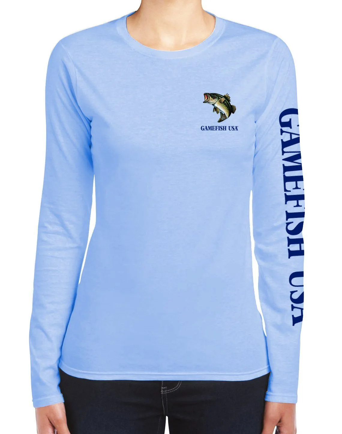 Women's UPF 50 Lightweight Microfiber Moisture Wicking Performance Fishing Shirt EAT DRINK FISH