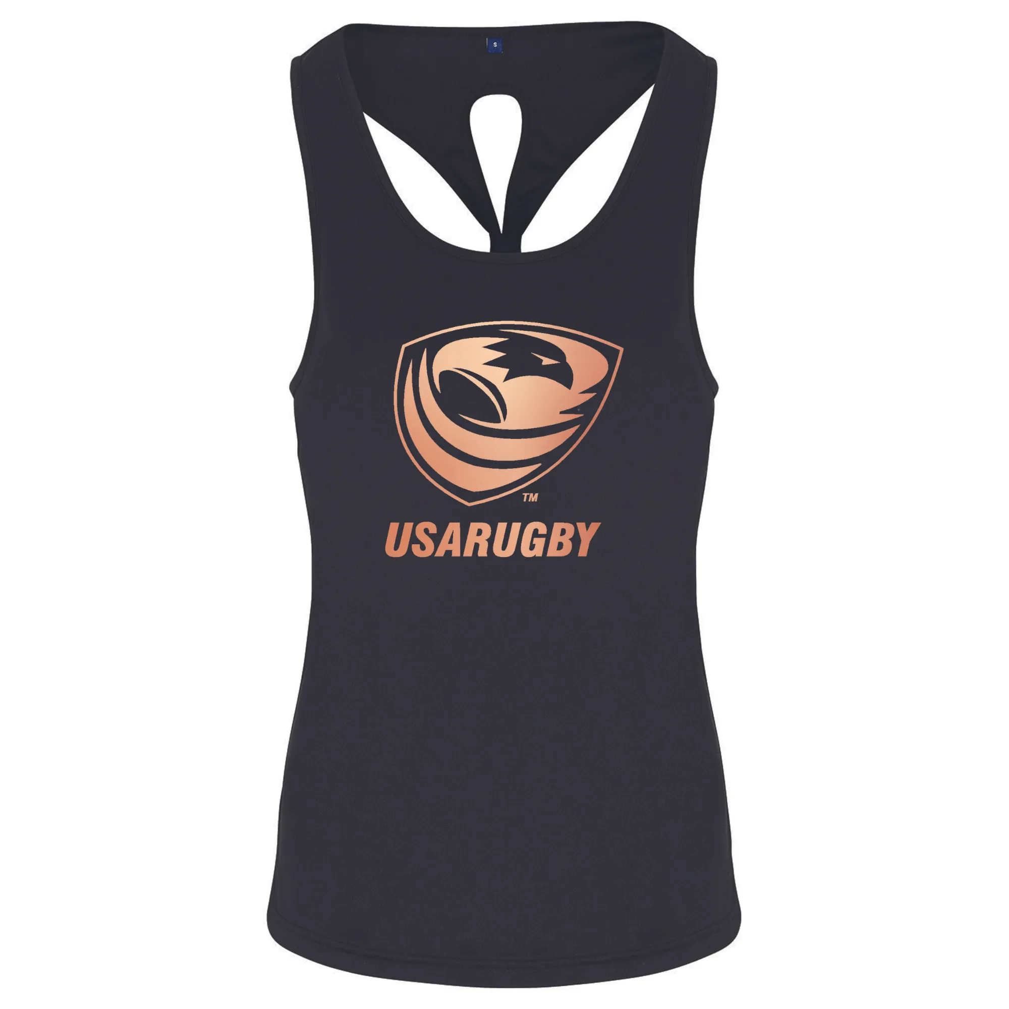Women's USA Rugby Bronze TriDri Knot Back Tank