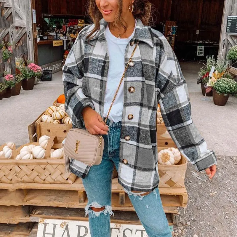 Zaira® | Trendy Oversized Flannel Shirt