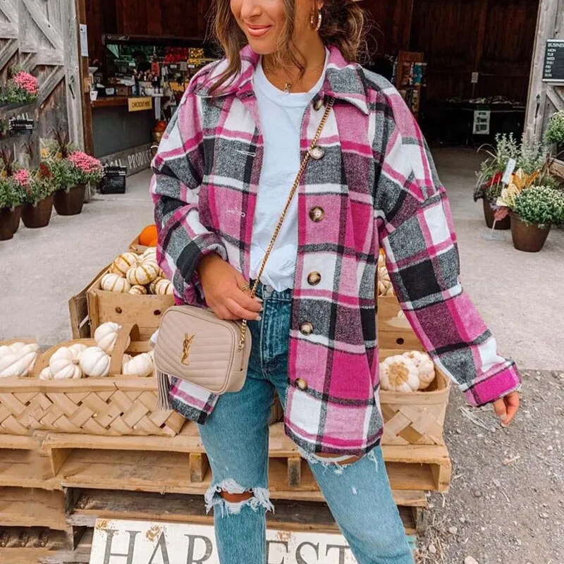Zaira® | Trendy Oversized Flannel Shirt