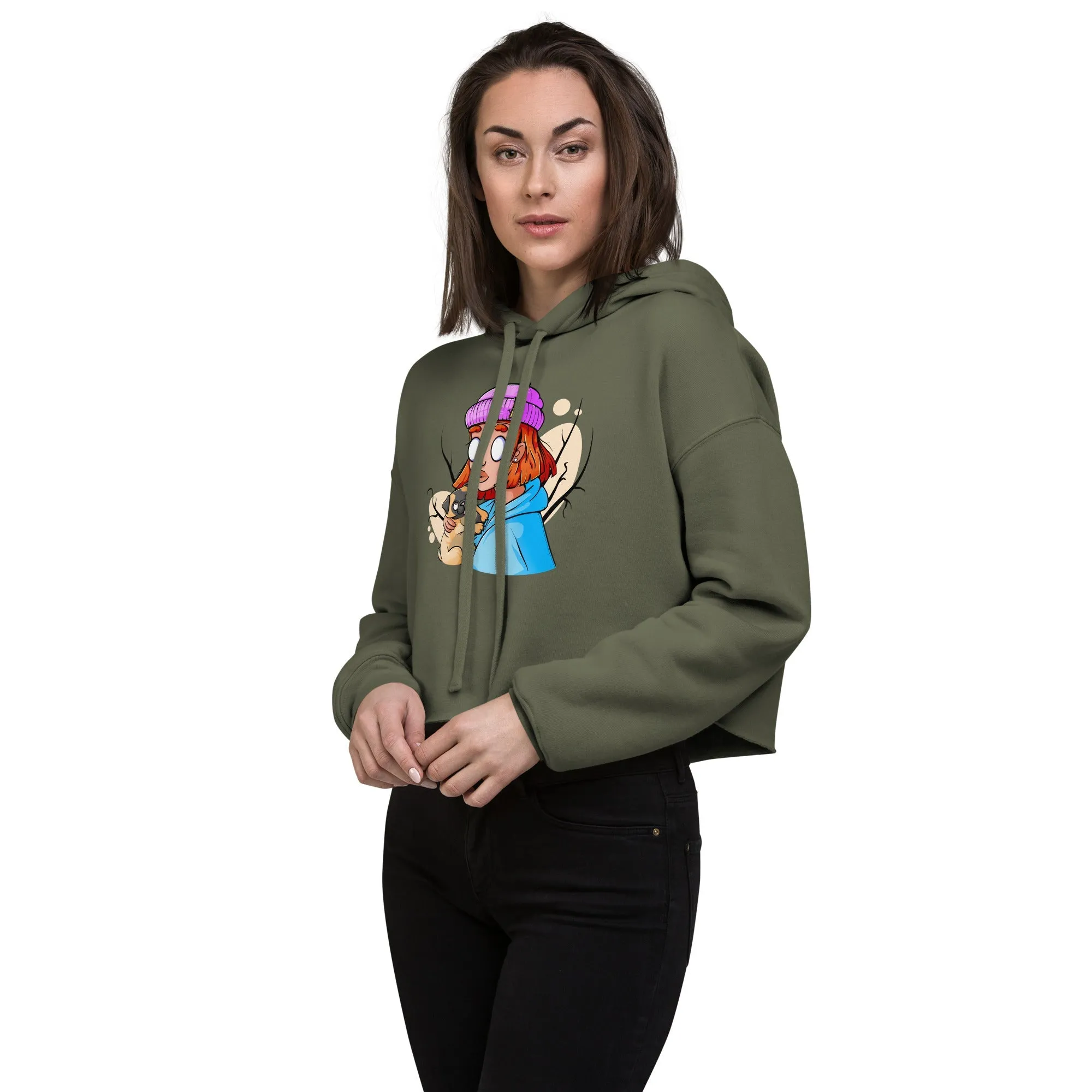 ZOMBIE MOOD 2 Women's Crop Hoodie