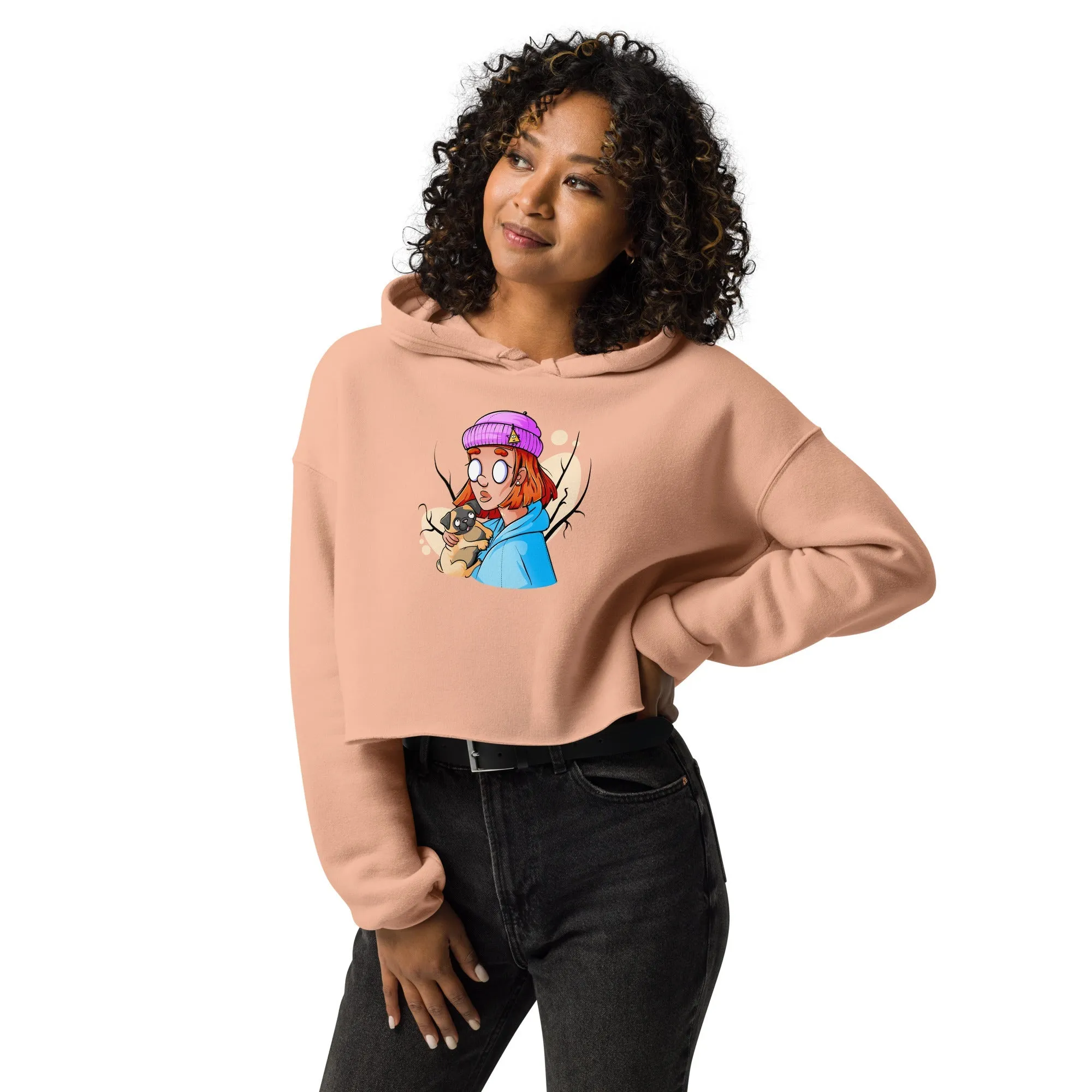 ZOMBIE MOOD 2 Women's Crop Hoodie